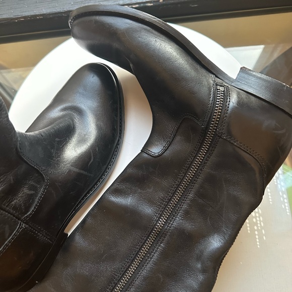 🌸FRYE🌸 Melissa Tall Black Leather Riding Boots size 6 - Picture 8 of 12